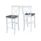 International Concepts X-back BarHeight Stool, 30" Seat Height, White/Heather Gray S05-6133 - alternate 8